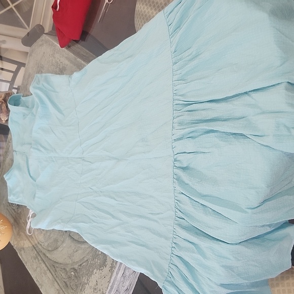 Calvin KLEIN women's Gauze Knot Front Midi Dress In Seaspray New Size 14 - Picture 7 of 8